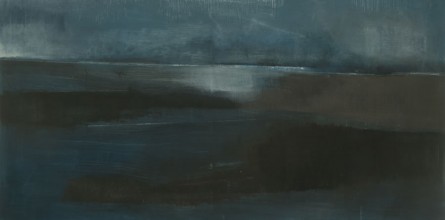 Mid Dark-abstract painting- artist Joanne Kaufman